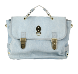 Tillie Denim Messenger, Cotton, Blue, 91343, 3*